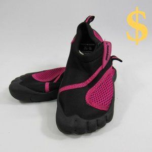 Fresko Water Shoes Black & Pink Girl’s Size 13 EUC